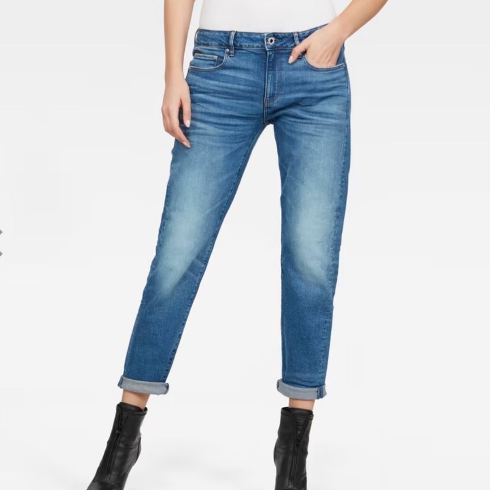 GStar Raw Jeans Kate Boyfriend Jeans in Worn in Azure Wash Women’s Size 32